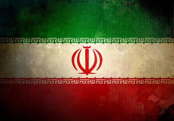Grunge Iran Bandiera — Foto Stock