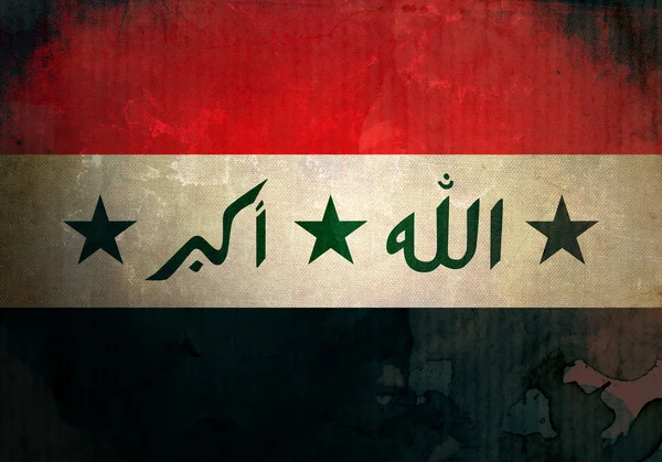 Grunge 伊拉克国旗 — 图库照片