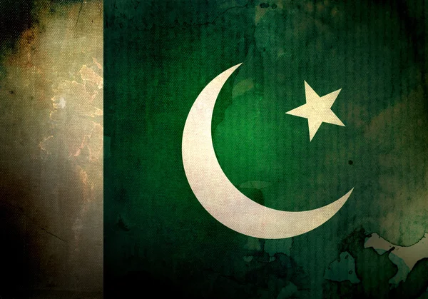 Grunge pakistan vlag — Stockfoto
