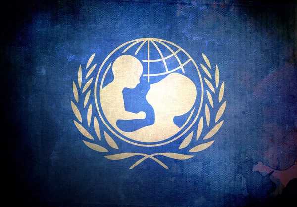 Grunge UNICEF bayrağı — Stok fotoğraf