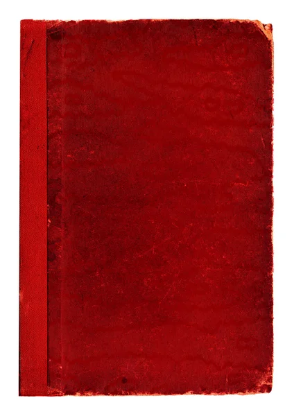 Textura de cubierta de libro viejo rojo — Foto de Stock