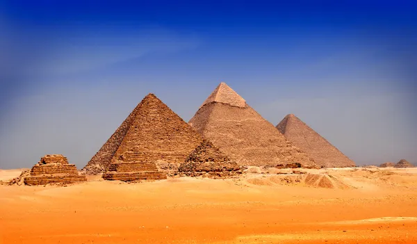 De piramides van Giza, Egypte — Stockfoto