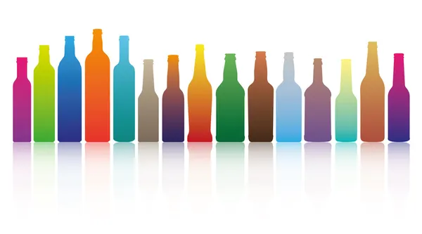 Color Bottles — Stock Vector