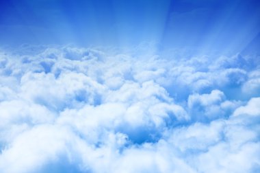 Blue Sky with Clouds clipart