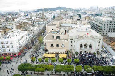 Protest in Tunisia clipart