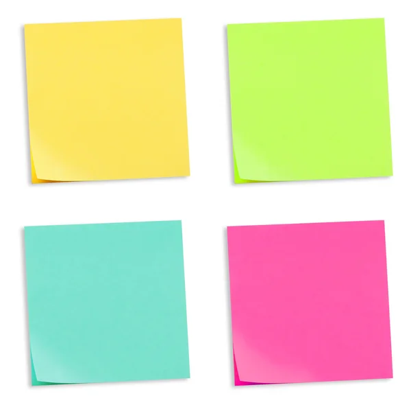 Kolorowe samoprzylepne Uwaga dokumenty — Zdjęcie stockowe