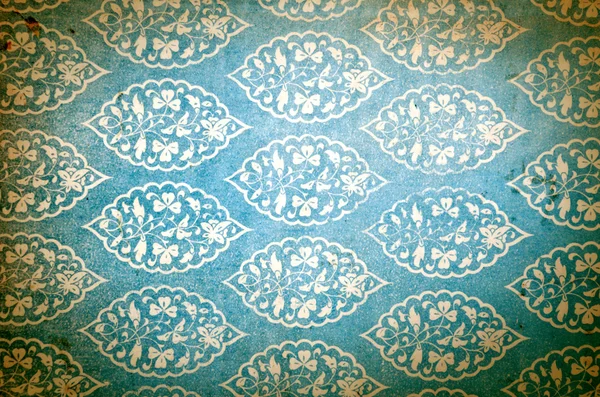 Голубая старая бумага с орнаментами — стоковое фото