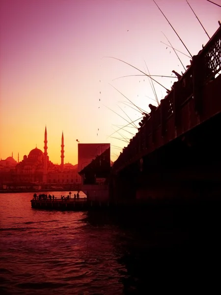 Αλιεία στην Κωνσταντινούπολη — Φωτογραφία Αρχείου
