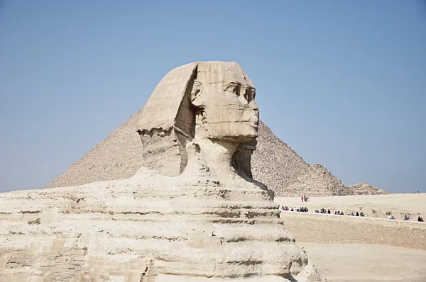 伟大的狮身人面像和金字塔 — 图库照片