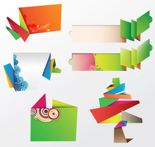 Elementos de diseño de origami — Archivo Imágenes Vectoriales