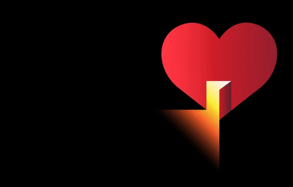 Öppna ditt hjärta — Stock vektor