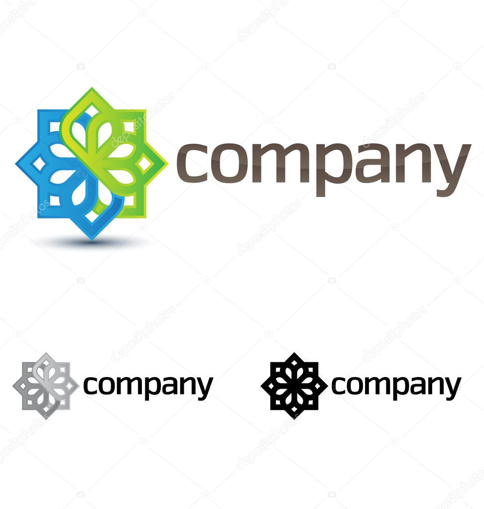 A very modern, fresh and trendy design element for your company, fully editable.