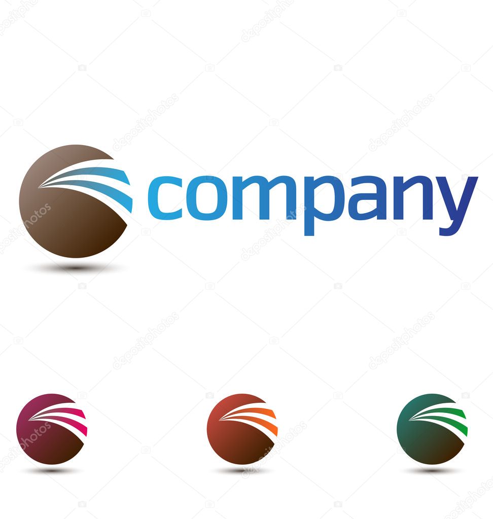 A very modern, fresh and trendy design element for your company, fully editable.