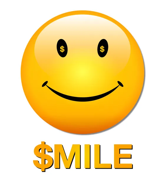 stock vector Rich smiley face