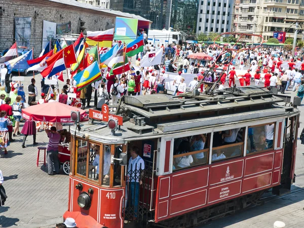 世界青年，伊斯坦布尔，土耳其的游行 — 图库照片