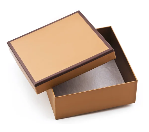 Kahverengi şık boş kutu — Stok fotoğraf