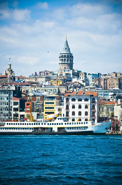 Galata Tower from the Bosphorus — Stock Photo, Image