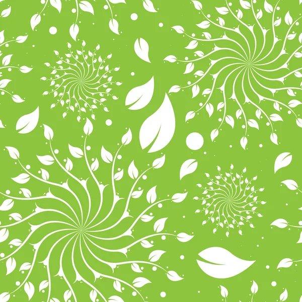 Зелений квітковий безшовний візерунок — стоковий вектор