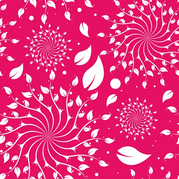 Magenta Floral Seamless Pattern — Stock Vector