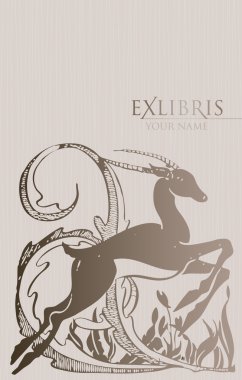 Gazelle Exlibris clipart