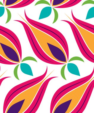 Ottoman Tulip Seamsless Pattern clipart