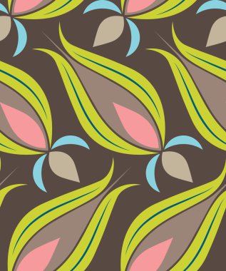 Ottoman Tulip Seamsless Pattern clipart