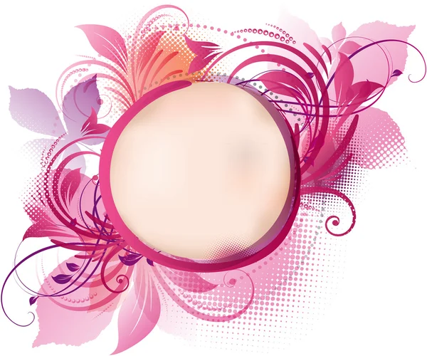 Pink Floral Background — Stock Vector