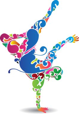 Flourish Break Dancer clipart