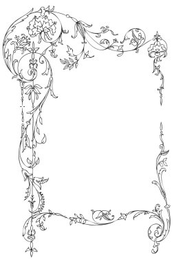 Classic Floral Frame clipart