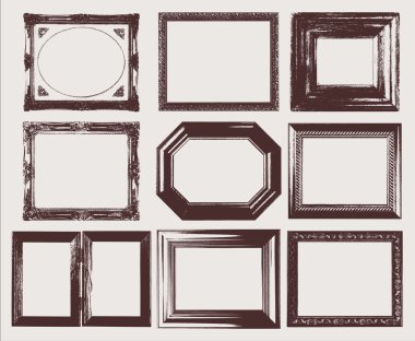 Photo frame set clipart