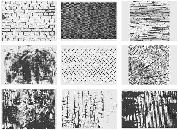 Ensemble de textures Grunge — Image vectorielle