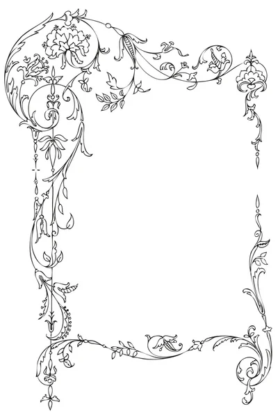 Marco floral clásico — Archivo Imágenes Vectoriales