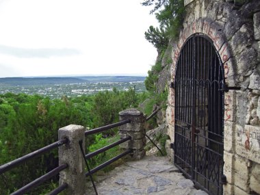 Lermontov's grotto. Pyatigorsk. Caucas clipart