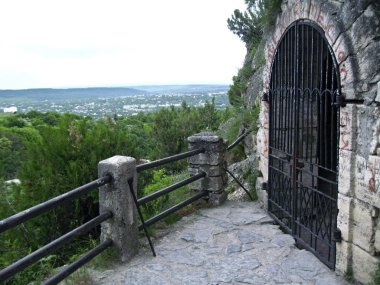 Lermontov's grotto. Pyatigorsk. Caucas clipart