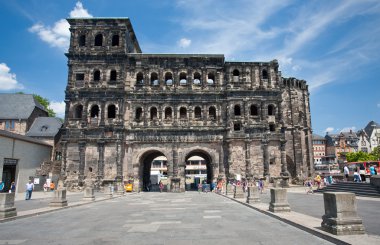 View on Porta Nigra in Trier, Germay clipart