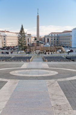 View on St.Peter Square with Christmas tree clipart