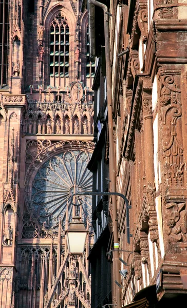 Strazburg Katedrali'ne parçası — Stok fotoğraf