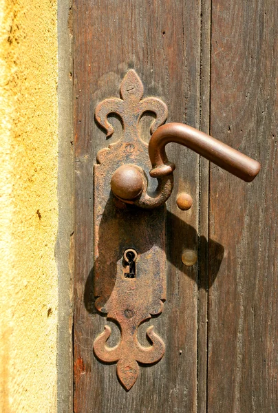 Antik kapı kolu — Stok fotoğraf