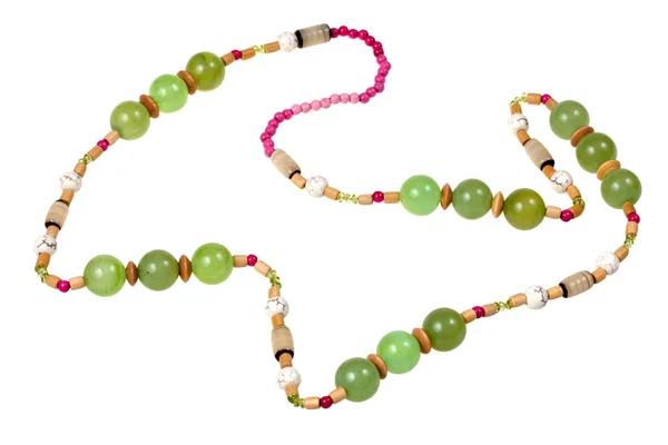 Green onyx beads — Stock Photo, Image