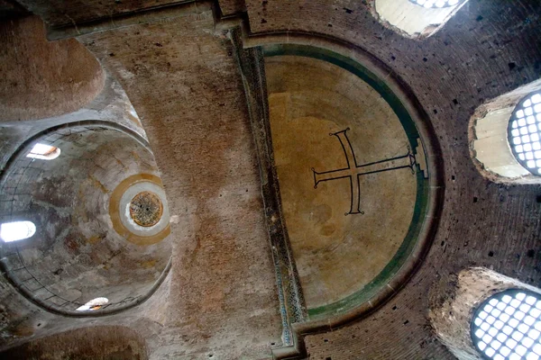Cross on dome of Santa Irine church — Stock Photo, Image