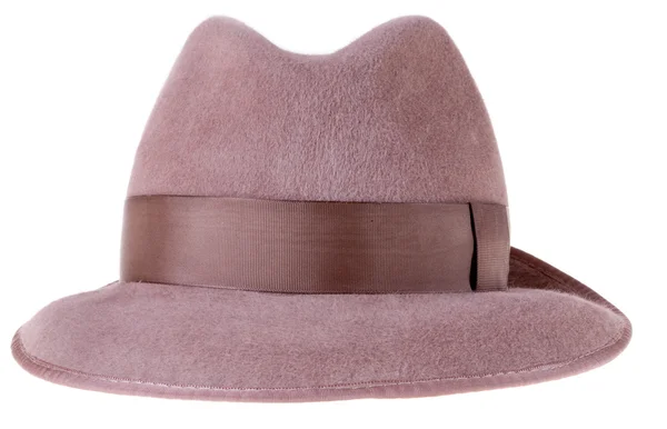 Sombrero de hombre de fieltro marrón fedora — Foto de Stock
