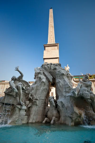 Fountain of the Four Rivers — Stock Photo, Image