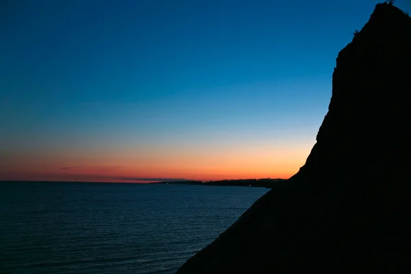 Atlanti-óceán partján naplementében — Stock Fotó