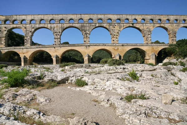 Pont du Gard - antiguo puente romano — Foto de Stock