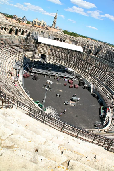 Modern stage on antique arena — Stock Photo, Image