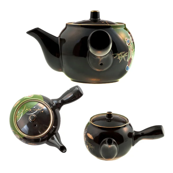 Fekete kínai teáskanna — Stock Fotó