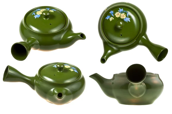 Grüne Keramik Teeport — Stockfoto