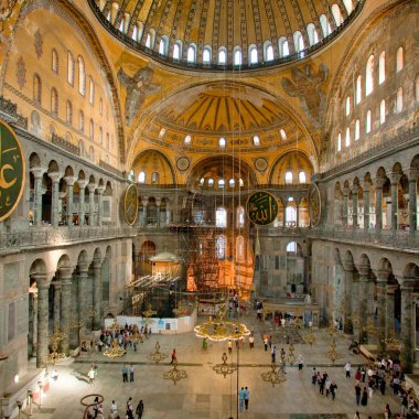 Interior of Aya Sophia - ancient Byzantine basilica clipart