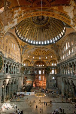 Interior of Aya Sophia - ancient Byzantine basilica clipart