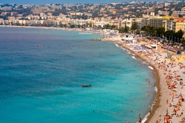 View on Azure coast in Nice, France clipart